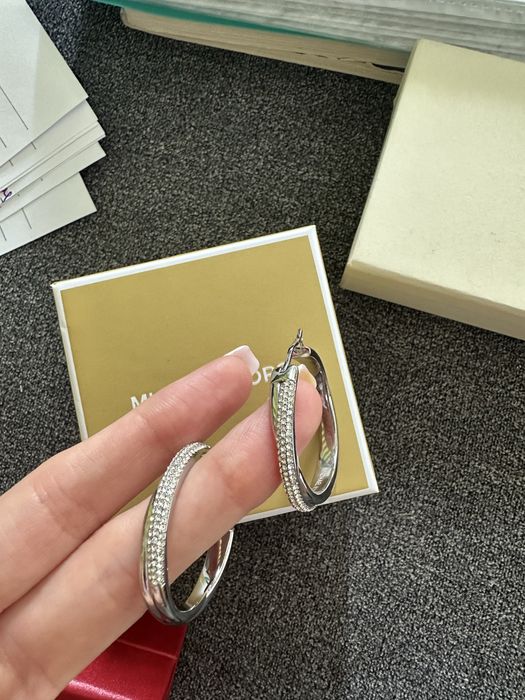 Обеци халки на Michael Kors+ ПОДАРЪК ГРИВНА MICHAEL KORS