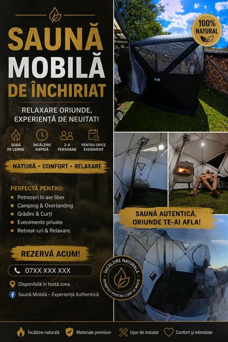 Saună mobilă de închiriat