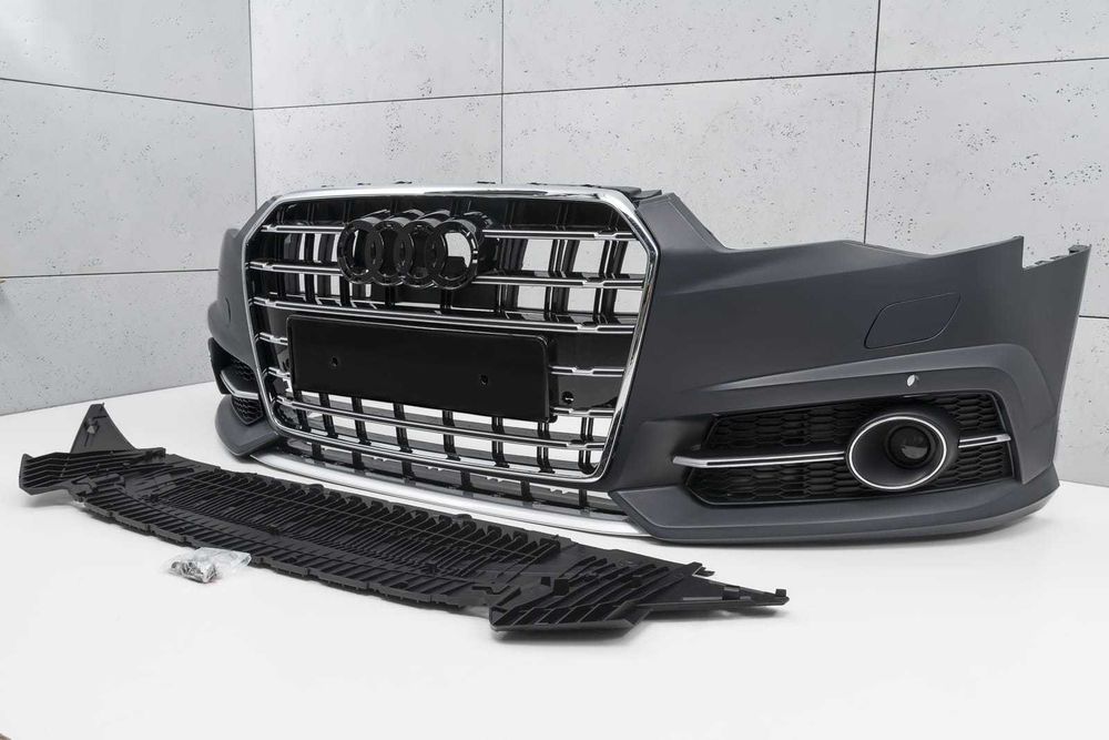 Предна броня комплект AUDI A6 C7 S6 2016 - 2018 година СЛЕД фейслифт!