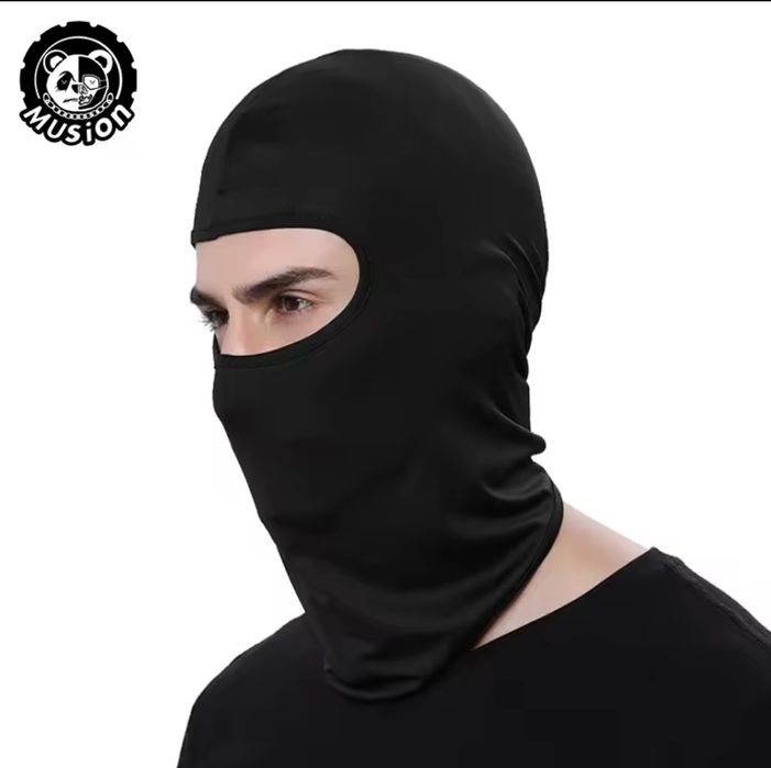 Cagulă Moto Scuter ATV neagra unisex, mărime unica ( material subțire poliester lucra)