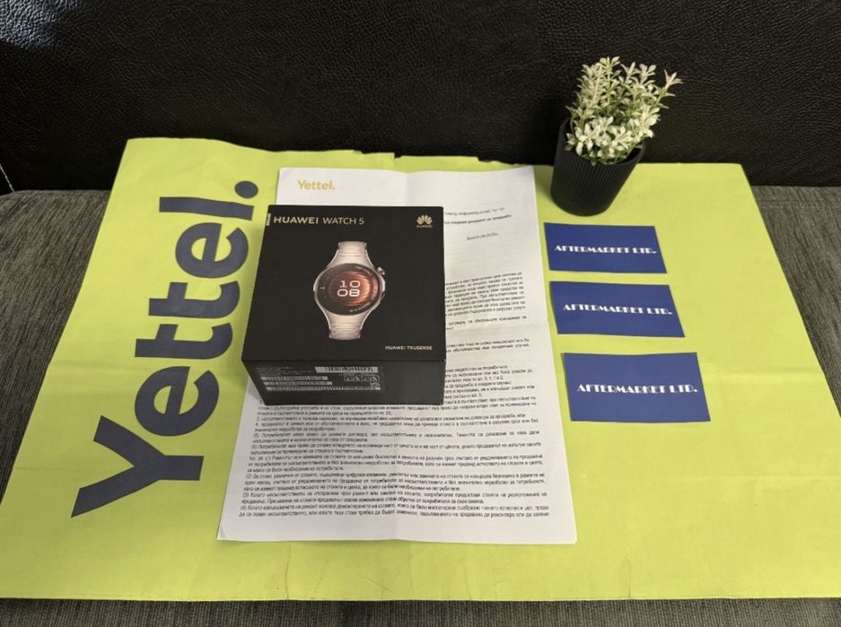 42mm Huawei Watch 5 LTE Yettel Гаранция 2027г. Gold Sand