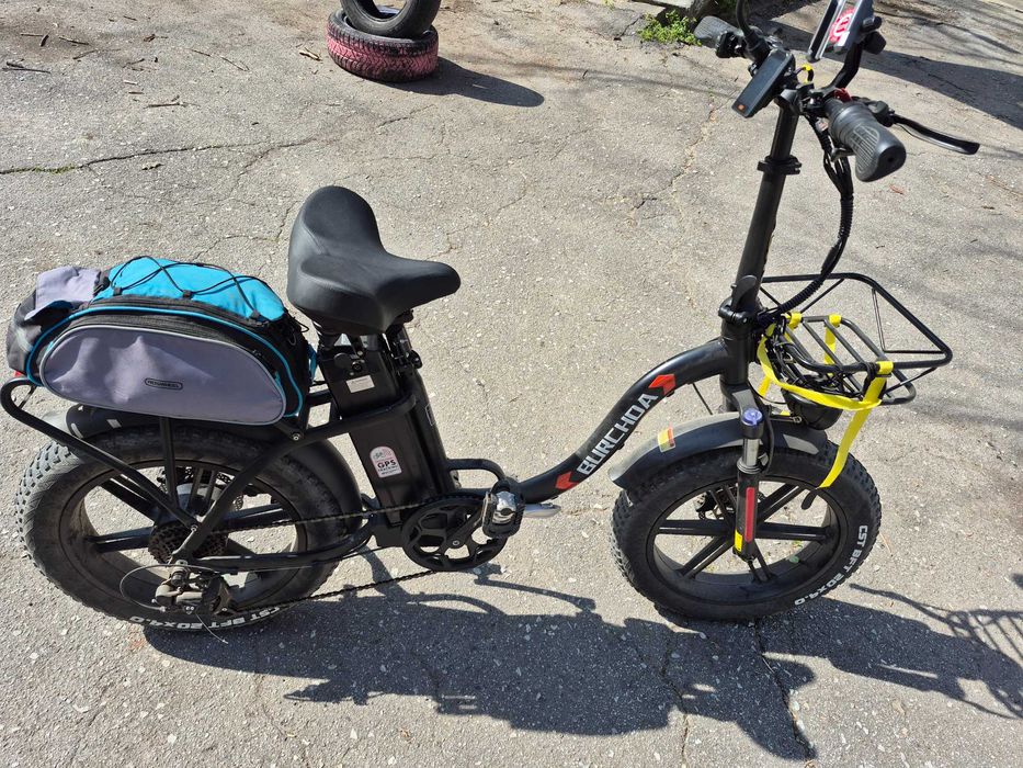 Сгъваем електрически велосипед BURCHDA KF 9 BLACK 960 W 48 V 20 AH