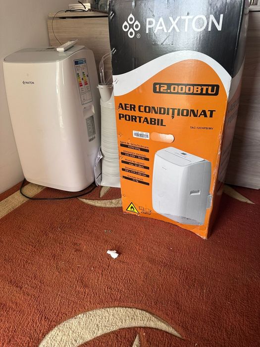 Aparat aer conditionat portabil paxton ca nou funcție de încalzire și dezumidificare