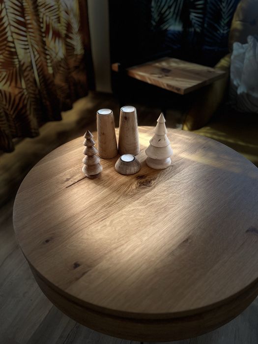 Дървени свещници и елхички