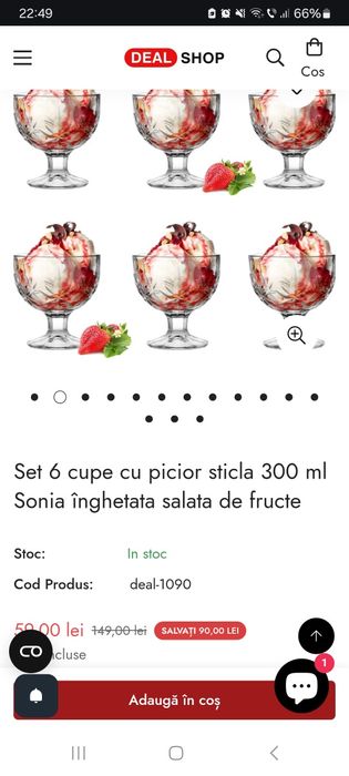 Set cupe inghetata/ salata Sonia