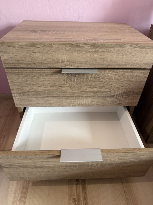 Нощно шкафче сонома, 2 чекмеджета