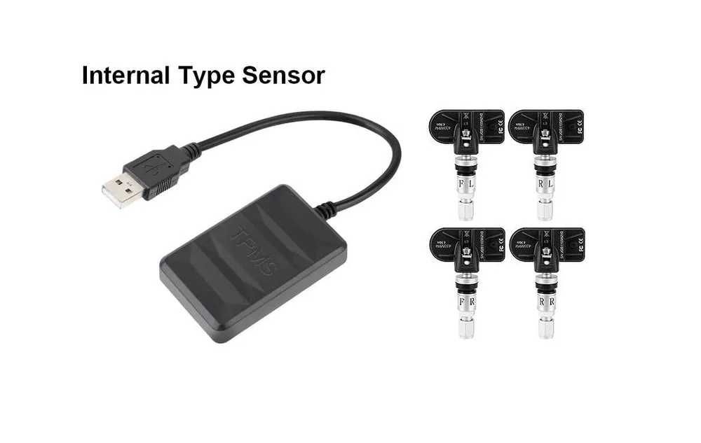 4бр. TPMS система за следене налягането в гумите (Вътрешен Монтаж)