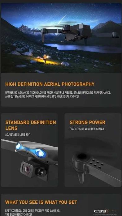 Е99 Про Дрон - WiFi - с двойна камера
