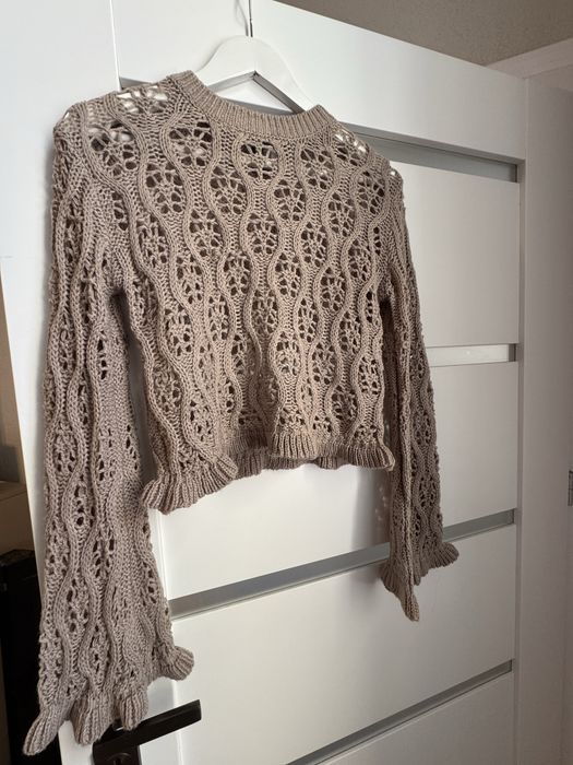 Vand bluza de lana culare crem brand H&M