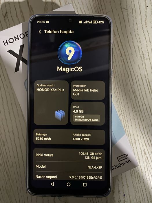 HONOOR X5c plus yangi telifon