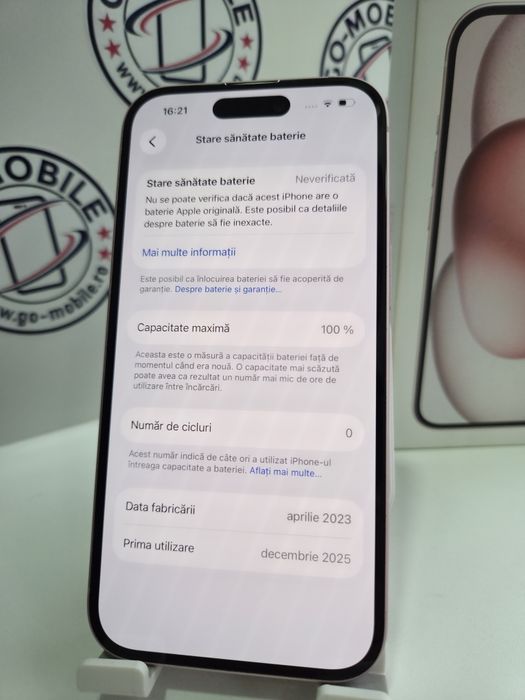 Iphone 15  - Roz - 100% Baterie - Impecabil - Garantie