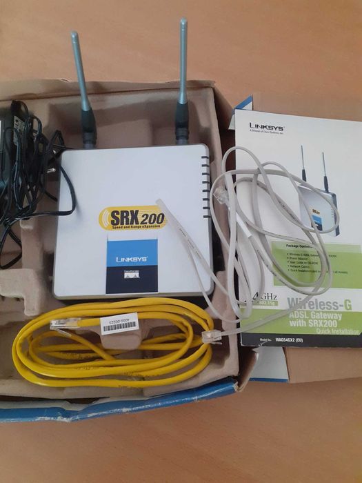 Рутер Linksys, 2,4GHz,с четири кабелни изхода.