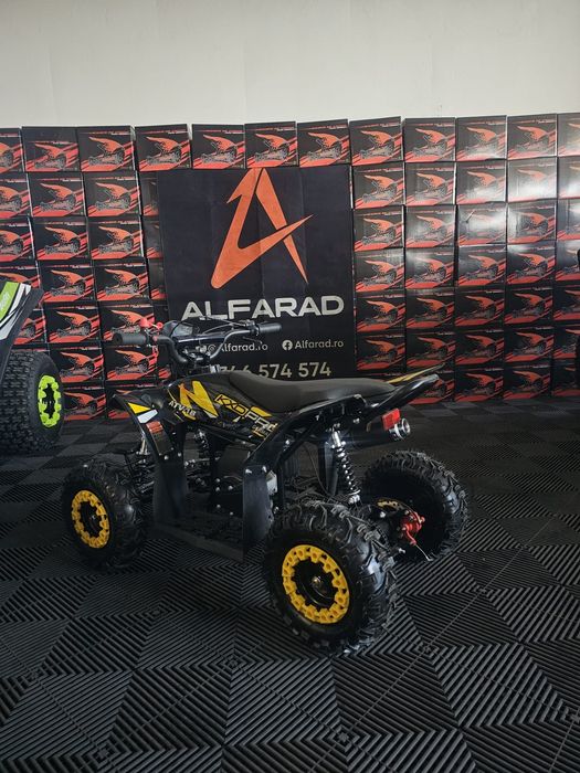 ATV KXD PRO Germany Raptor pentru copii, pe benzina de 49cc in 2 Timpi, roti 6 inch, se poate limita viteza, Nou adus din Germania