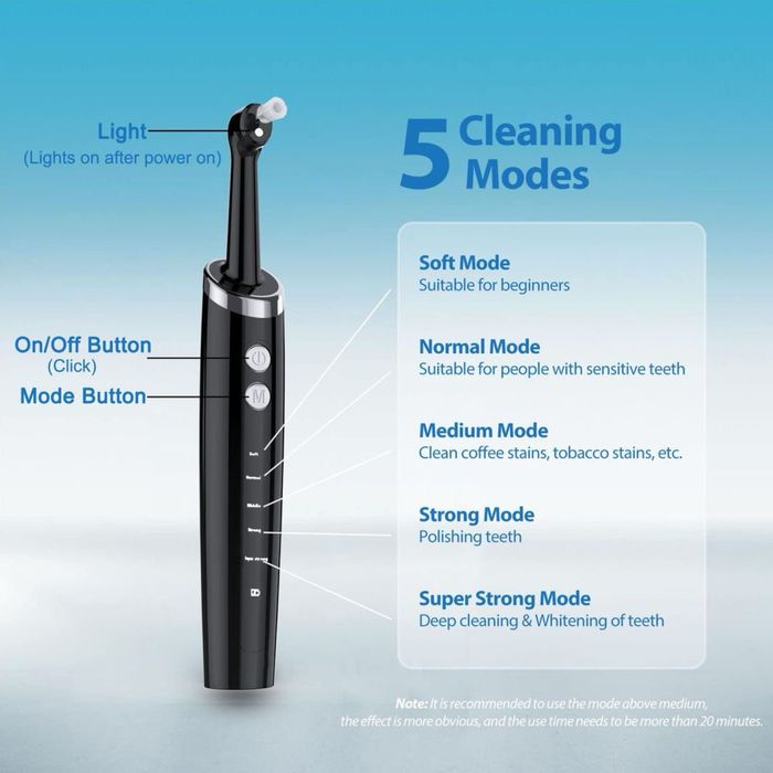 Kit electric albire și lustruire dinți ZoCCee, LED, 5 moduri