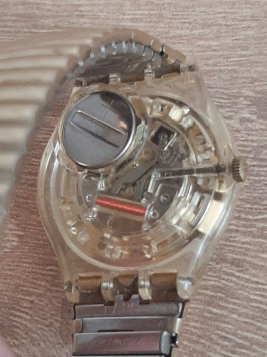 Ceas Swatch Jelly Fish (Vintage 1997) - Skeleton Gold, Curea Metalică