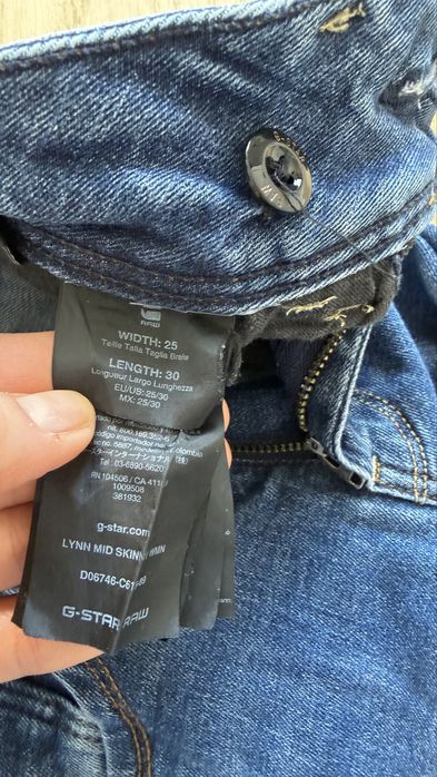 G-Star RAW Lynn Mid Skinny W25 L30 оригинални дамски дънки