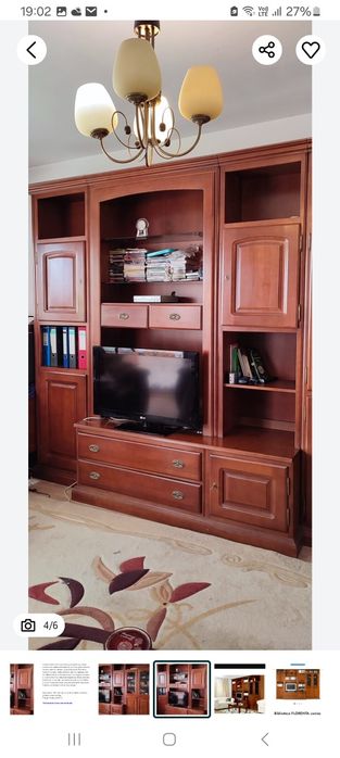 Biblioteca Florenta lemn masiv