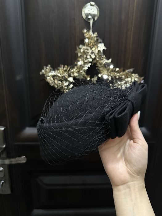 Шляпа таблетка с вуалью