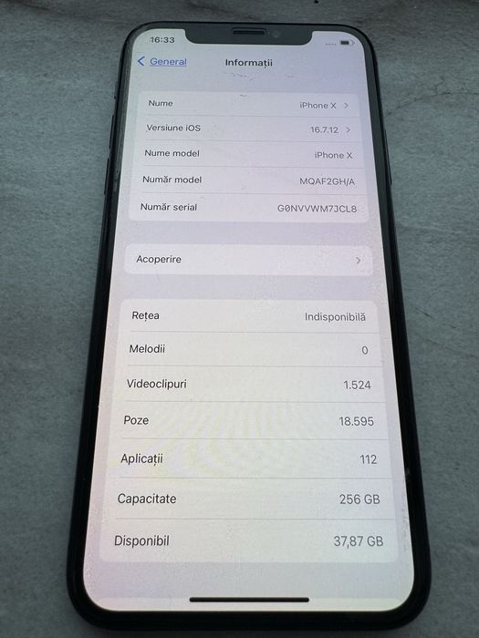iPhone X, Space Gray, 256GB