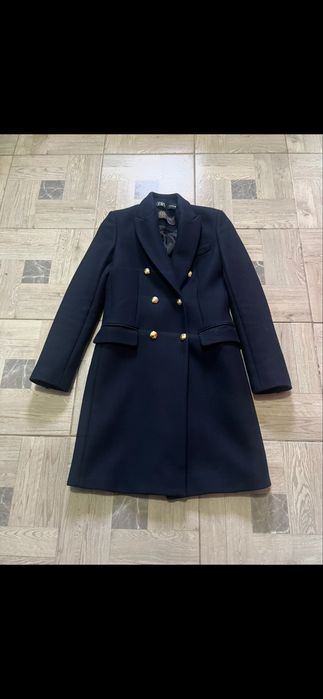 Palton Zara manteco bleumarin