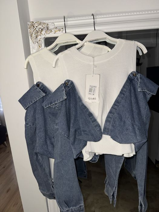 Потник с дънкови ръкави