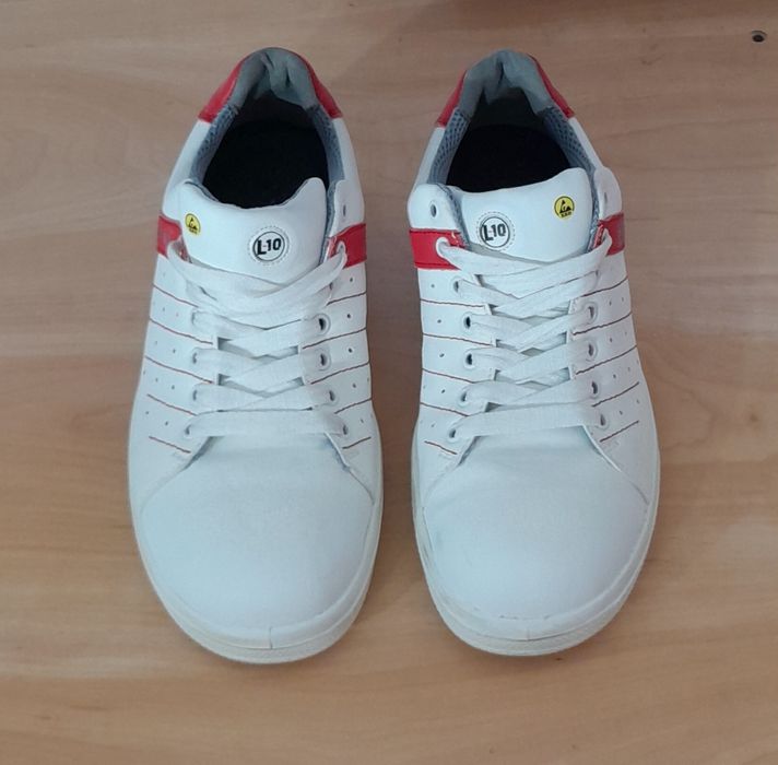 Pantofi de lucru ELTEN NORRIS alb-roșu Low ESD, Nr 42 EU