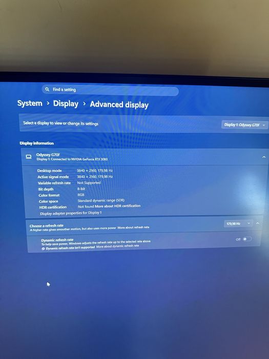 Монитор Samsung G70F в гаранция 4К/180Hz FullHD/360