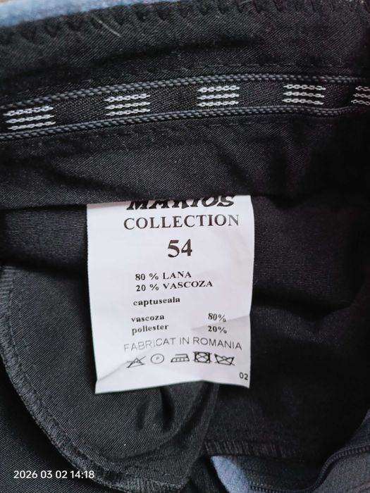 Costum gri lână barbati Marios, marimea 54