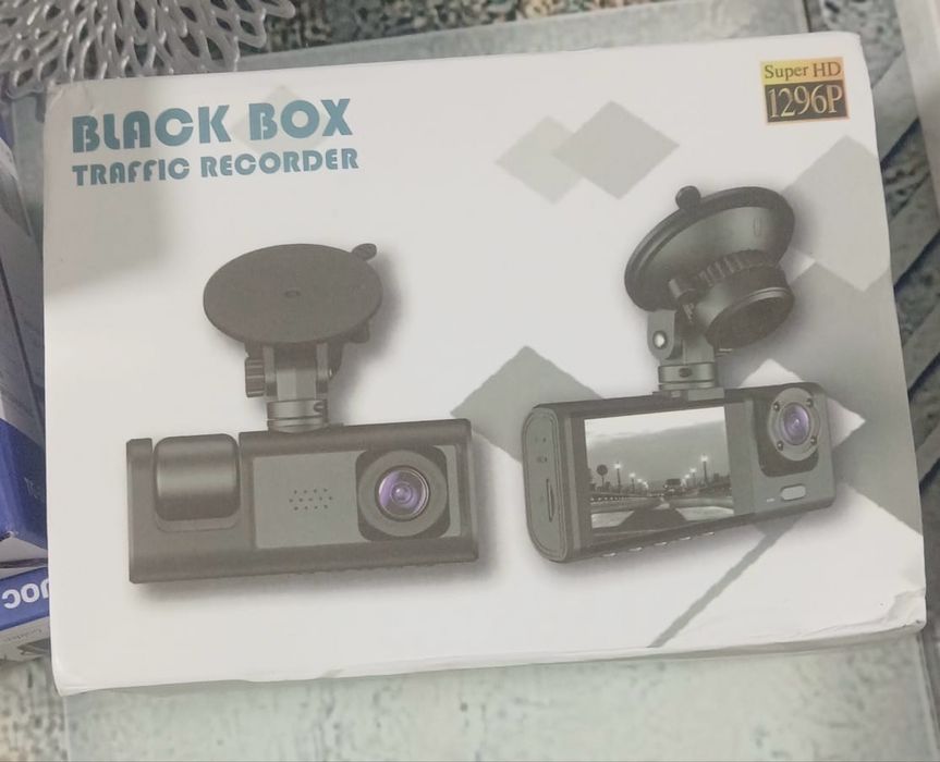Camera auto Blackbox Traffic Recorder, Tripla, Super HD 1296P, Night Vision, Unghi Larg