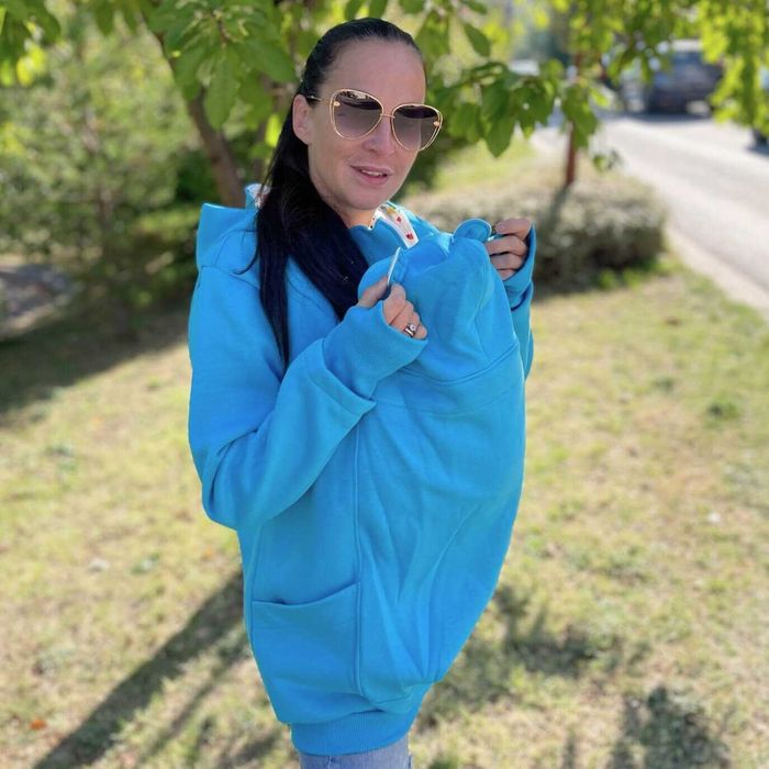 Разпродажба | Памучен суитшърт за бебеносене Simply - Blue