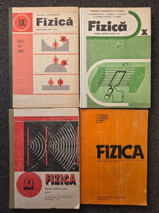 FIZICA Manual clasa IX, X, XI, XII Hristev, Borsan Gherbanovschi 4 vol
