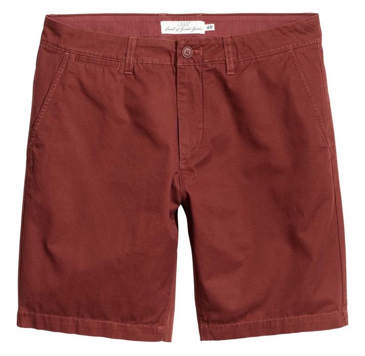 H&M - 6 pantaloni scurti din bumbac slim fit mar. 31 (US)/S-M/46 [talie cca 85 cm.], noi, eticheta