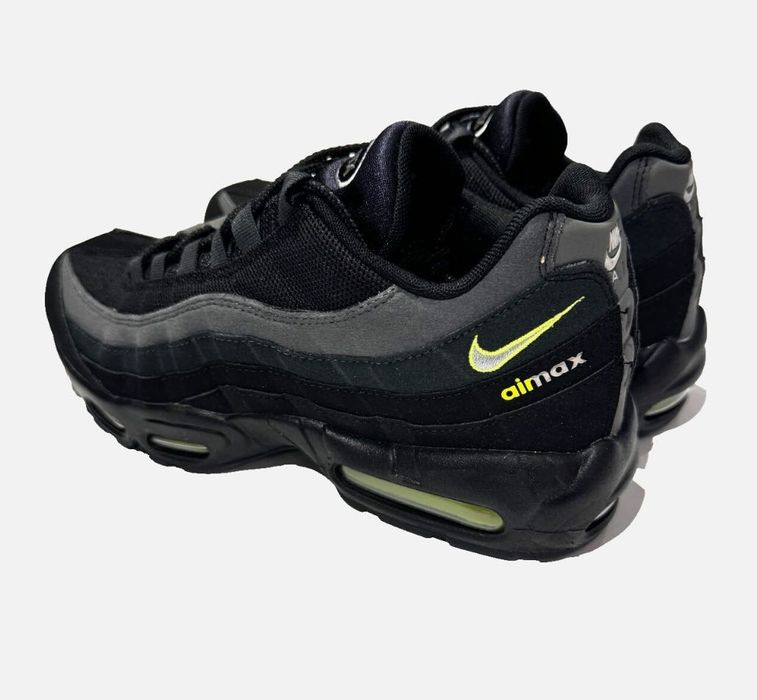 !НОВИ! Nike Air Max 95 Logo | Black/Grey/Volt | + КУТИЯ