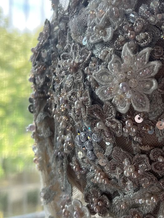 Сватбена стилна бяла дизайнер рокля