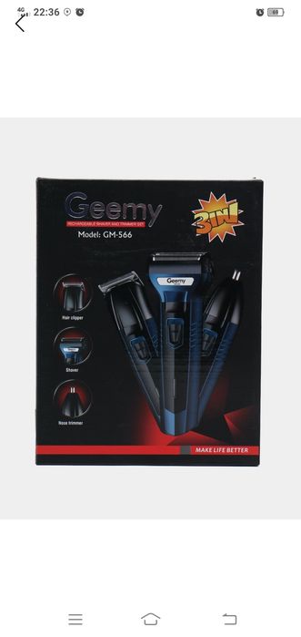 Trimmer,soqol va moʻylov olish mashinkasi elektr ustara GM 566,