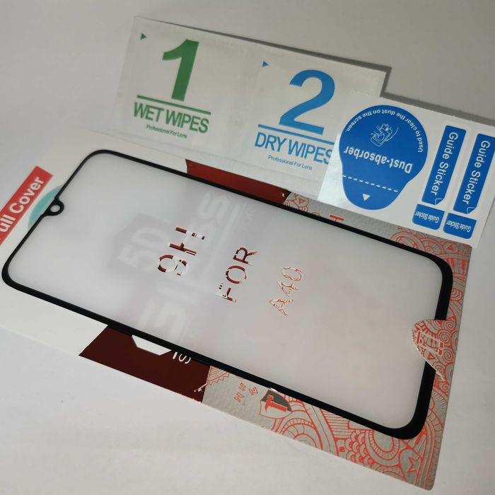 5D FULL GLUE стъклен протектор за Samsung Galaxy A40 / Цял екран с черна рамка /
