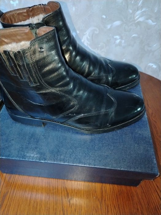 Мужские кожаные сапоги