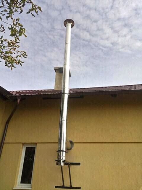 Coș/Horn din inox tub dublu izolat