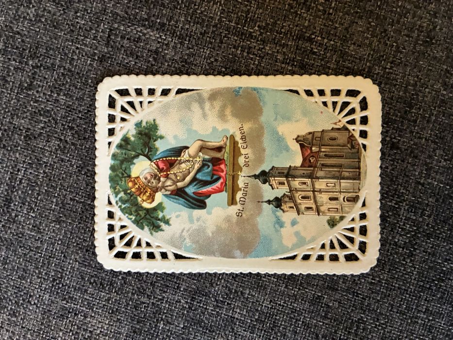 Стар немски молитвеник с 16 религиозни картички