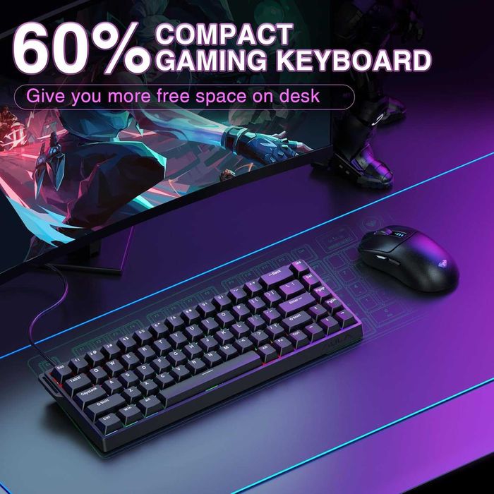 Геймърска клавиатура AULA WIN68 HE 60% Hall Effect