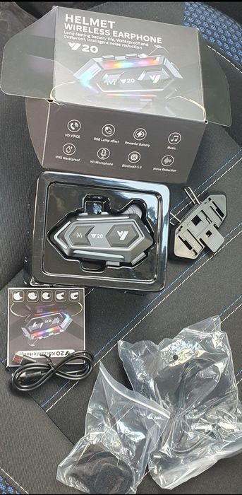 Intercom moto  Y 20.Pachet complet. Nou! Sigilat!