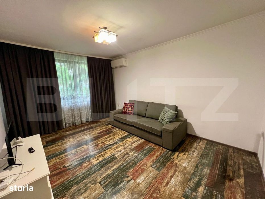 Apartament cu 2 camere, parter, centrala si AC, zona centrala