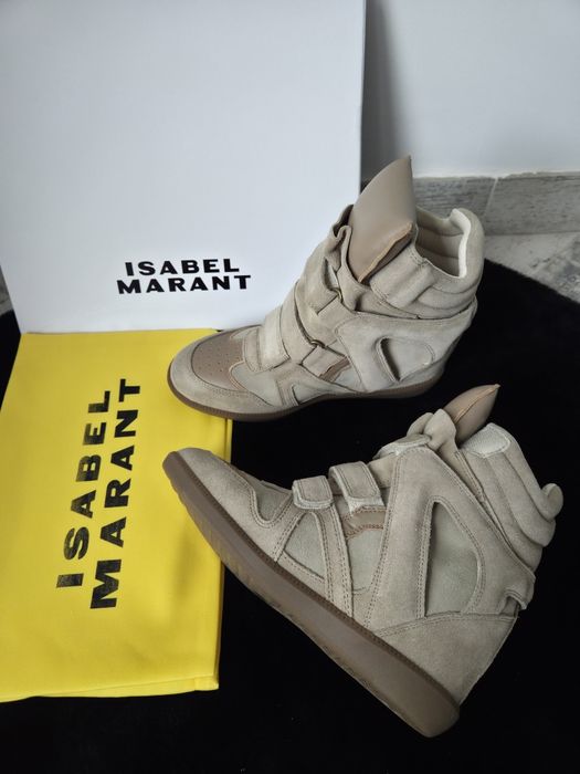 Isabel Marant Bekett taupe suede high-top