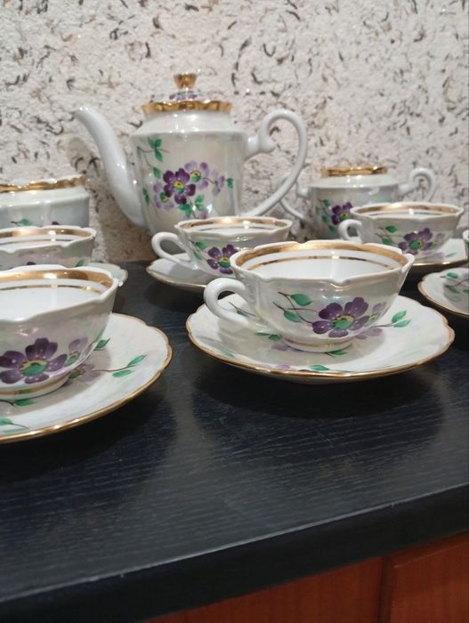 Кофейный сервиз перламутровый