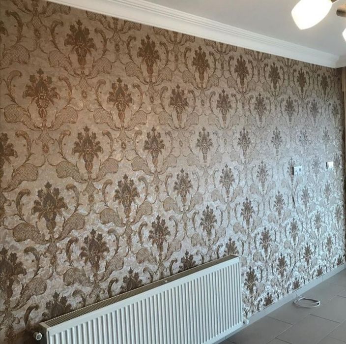 Поклейка, клеем обои