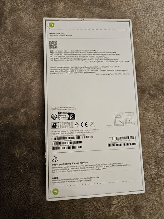 Iphone 17 ProMax 256gb Sigilat