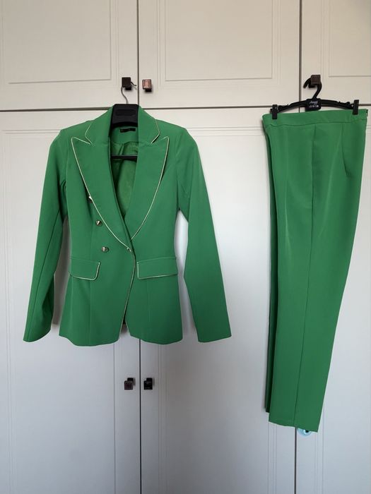 Costum elegant verde 2 piese BBY (Sacou & Pantaloni) - Mărimea S / 36