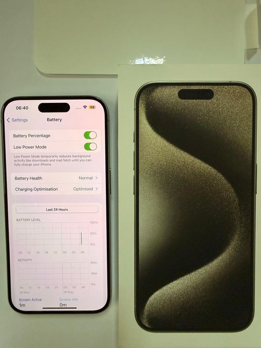 Iphone 15 Pro natural titanium silver