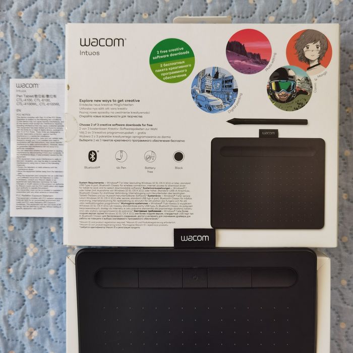 Графичен таблет Wacom Intuos S Bluetooth, Черен