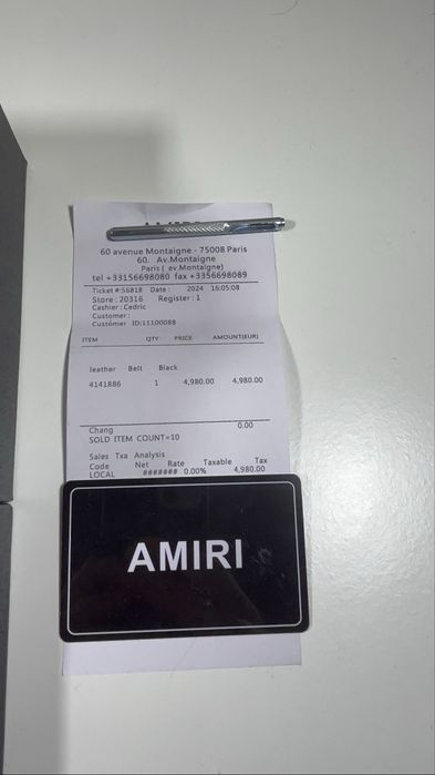 Curea Amiri, accesorii